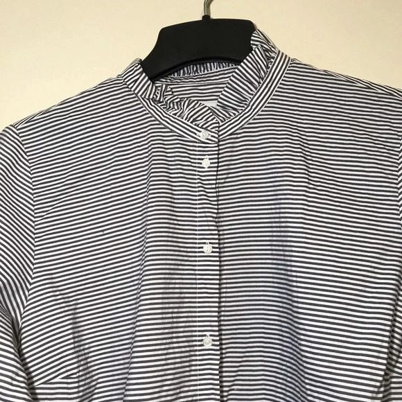 Gap Maternity Striped Ruffle Button Down Shirt - Picture 3 of 6